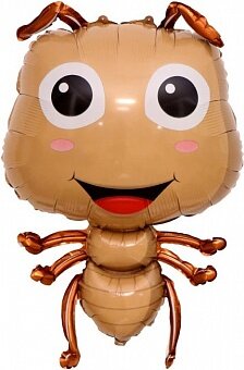 Шар с клапаном (17''/43 см) Мини-фигура, Веселый муравей, 5шт к