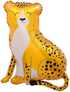 Шар с клапаном (16''/41 см) Мини-фигура, Гепард, 5 шт.