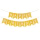 Гирлянда Флажки, Happy Birthday (фактура точки), Золото, Металлик, 500 см, 16*12 см, 1 упак.