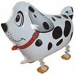 Шар 3D (24''/61 см) Ходячая Фигура, Собака Далматинец, Белый, 1 шт.