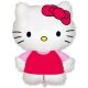 Шар (12''/30 см) Мини-фигура, Котенок с бантиком, Розовый, 5 шт.