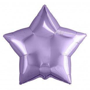 Шар (9''/23 см) Мини-звезда, Сиреневый, 5 шт.