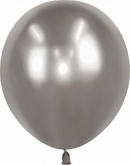 Шар (12''/30 см), Серебро, хром, 50 шт.