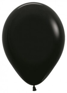 Шар (12''/30 см), Черный (080), пастель, 12 шт.