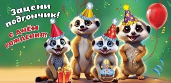 Конверты для денег, С Днем Рождения! (веселые суррикаты), 8,4*16,8 см, 1 шт.к