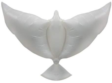 Шар (34''/86 см) Фигура, Голубь, Белый, 1 шт.