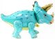 Шар (36''/91 см) Фигура 3D, Динозавр Трицератопс, Бирюзовый, 1 шт. в уп.