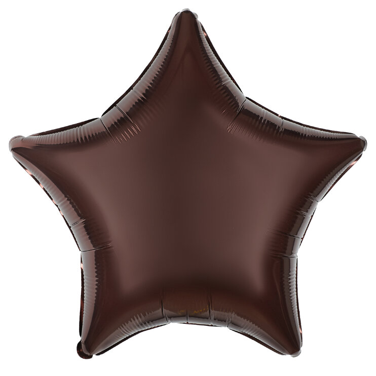 Шар (18''/46 см) Звезда, Шоколад, Металлик, 1 шт.