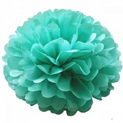Помпон, Бирюзовый (14''/36 см) 1 шт.