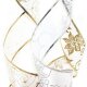 Лента декоративная (6 см*9,3 м) Ассорти дизайнов, Белый, 1 шт.
