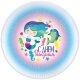 Тарелки (9''/23 см) Русалочка и нарвал, С Днем Рождения!, 6 шт.