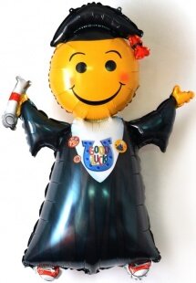 Шар (41''/104 см) Фигура, Удачи, Выпускник!, 1 шт.
