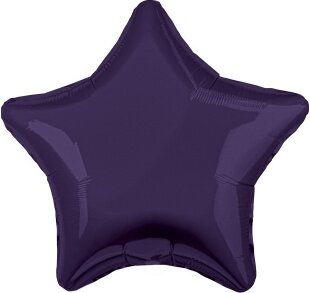 Шар (30''/76 см) Звезда, Темно-фиолетовый, 1 шт. в уп.