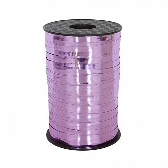 Лента полипропиленовая (0,5 см*250 м) Розовый, Металлик, 1 шт.