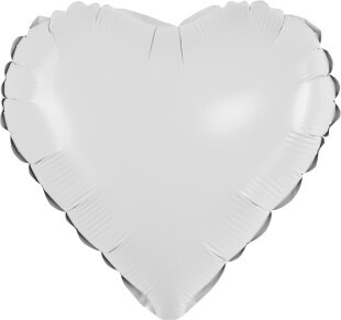 Шар с клапаном (5''/13 см) Микро-сердце, Белый, 10 шт.
