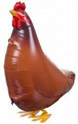 Шар 3D (22''/56 см) Ходячая Фигура, Курица, 1 шт.
