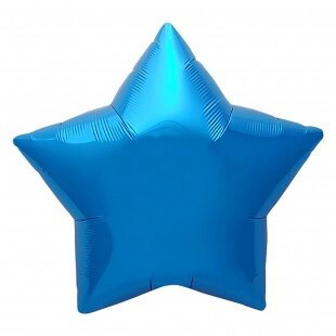 Шар (30''/76 см) Звезда, Синий, 1 шт. в уп.