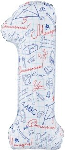 Шар (34''/86 см) Цифра, 1 Школьная тетрадь, Сатин, 1 шт. в уп.